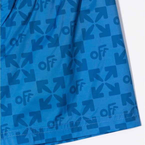 Virgil Abloh C/O Off White Blue Monogram Swim Trunks Toddler size 4 - Picture 3 of 10